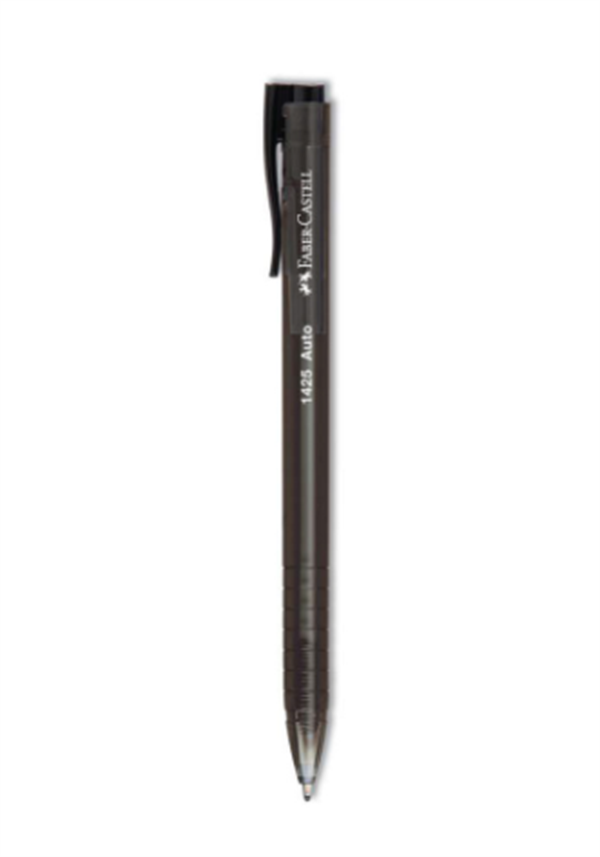Faber-Castell Auto 1425 Basmalı Tükenmez Kalem 1.0 MM Bilye Uç Siyah