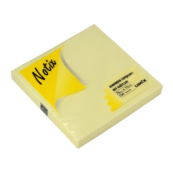 Notix Yapışkanlı Not Kağıdı 100 YP 75x75 Sarı N-PS-7575