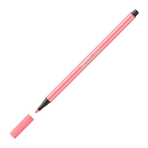 Stabilo Pen 68 Keçe Uçlu Kalem 1MM Fosforlu Kırmızı 68/040