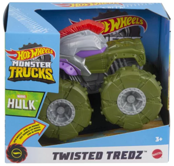 Hot Wheels Monster Trucks Marvel Hulk 1-64 Çek-Bırak Arabalar GVK39