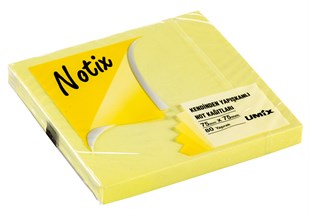 Notix Yapışkanlı Not Kağıdı 80 YP 75x75 Fosforlu Sarı N-NS-7575